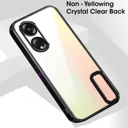 (Buy 1 Get 1 Free) Black Chrome Logo Cut Transparent Case for Oppo A1 Pro