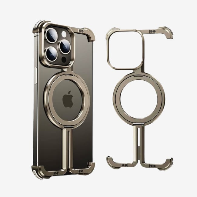(Buy 1 Get 1 Free) Shockproof Aluminum Frameless Ring iPhone Metal Case