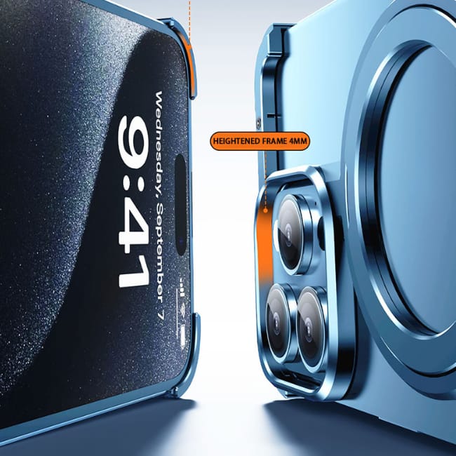 (Buy 1 Get 1 Free) Shockproof Aluminum Frameless Ring iPhone Metal Case