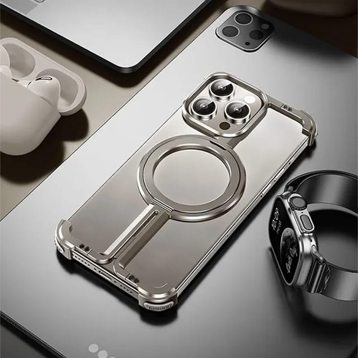(Buy 1 Get 1 Free) Shockproof Aluminum Frameless Ring iPhone Metal Case