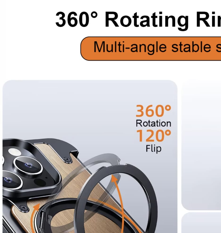 (Buy 1 Get 1 Free) Luxury Wooden Metal iPhone Case