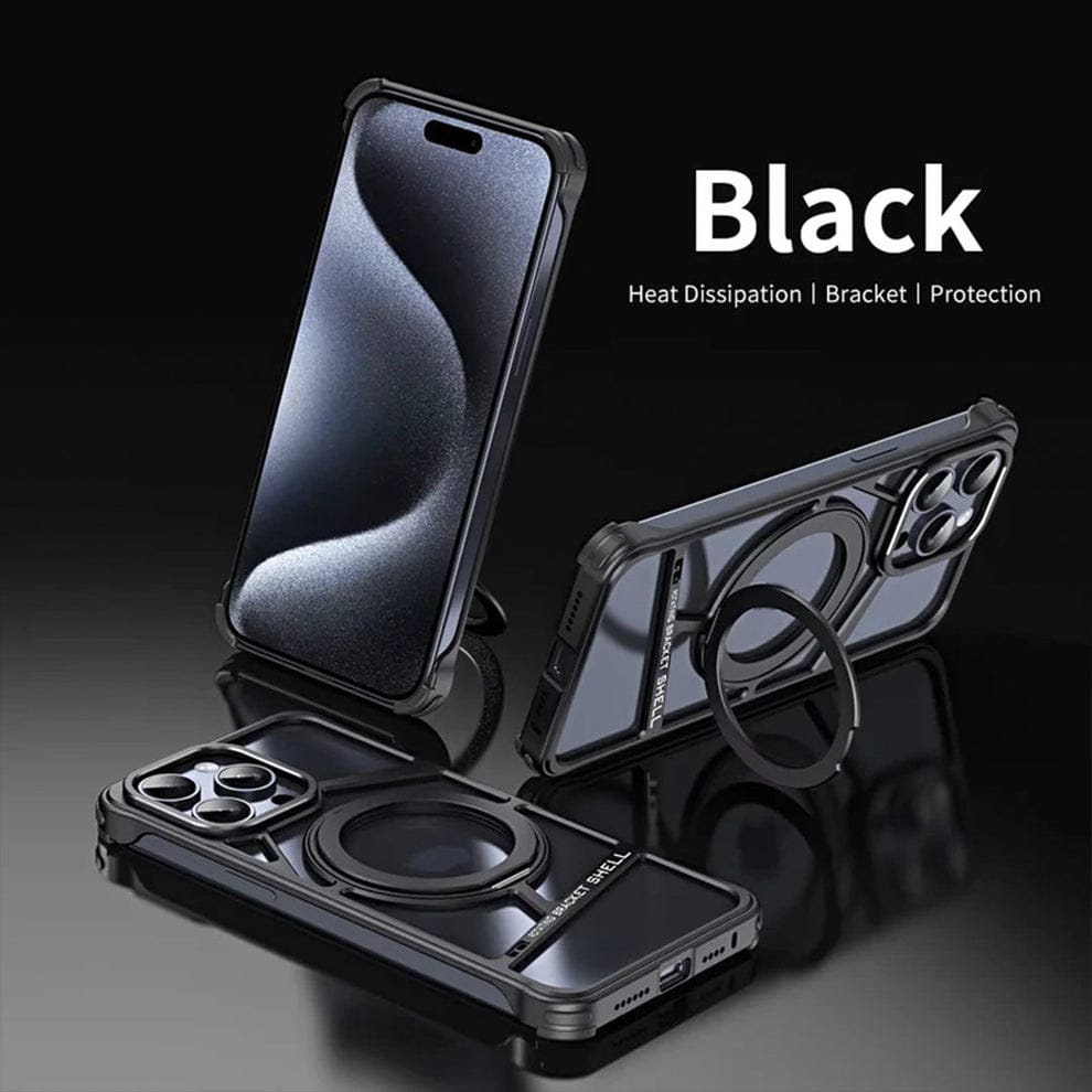 (Buy 1 Get 1 Free) Rotating Bracket Shell Luxury Design Case for iPhone