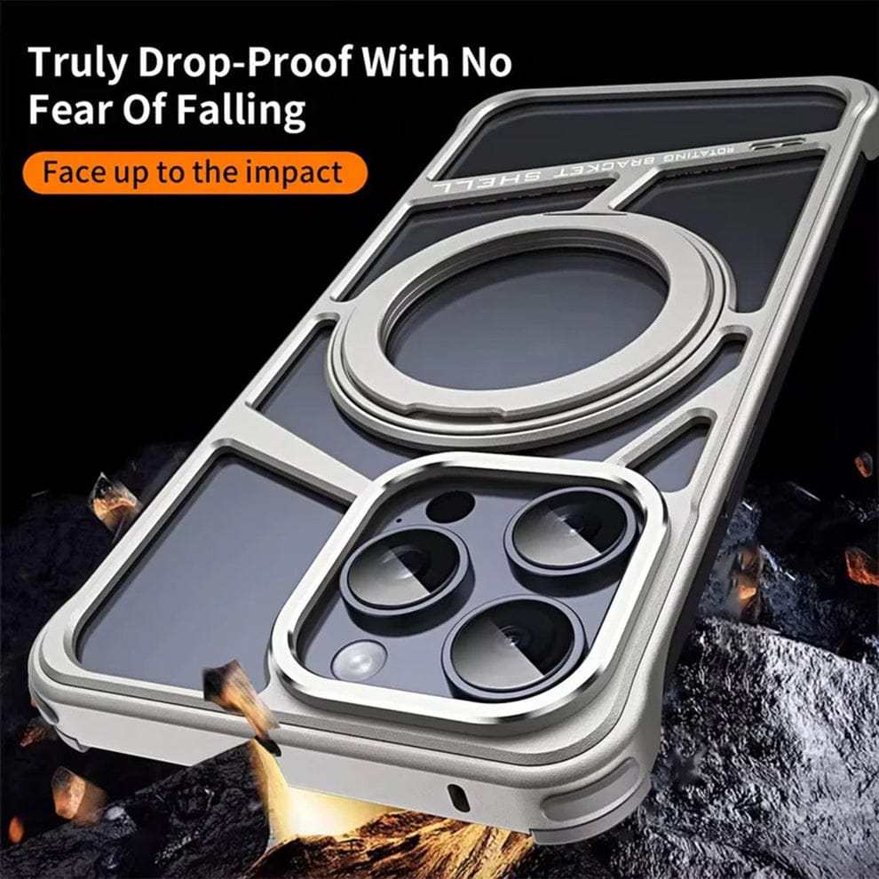(Buy 1 Get 1 Free) Rotating Bracket Shell Luxury Design Case for iPhone