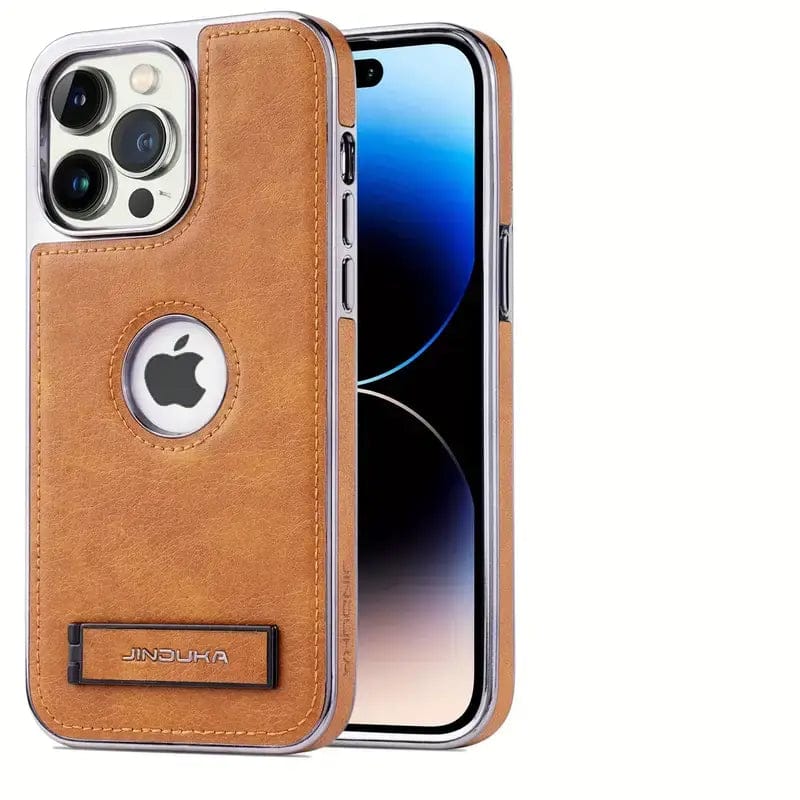 (Buy 1 Get 1 Free) Exclusive Leather Bracket Holder iPhone Case