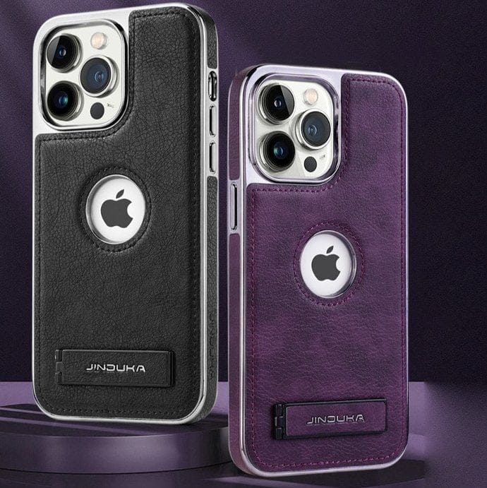 (Buy 1 Get 1 Free) Exclusive Leather Bracket Holder iPhone Case