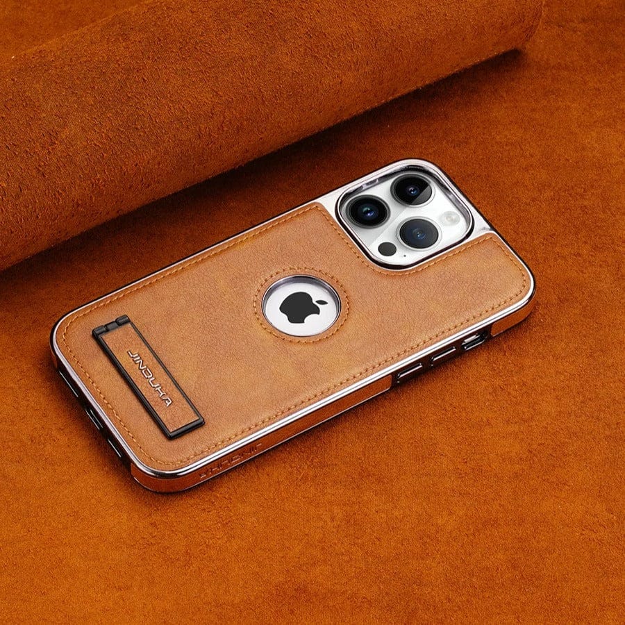 (Buy 1 Get 1 Free) Exclusive Leather Bracket Holder iPhone Case