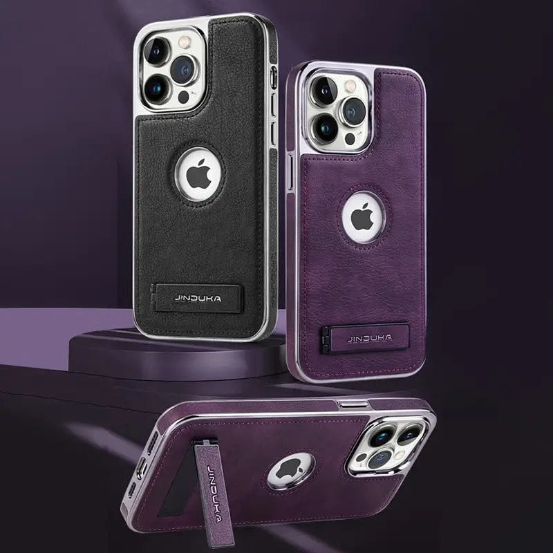 (Buy 1 Get 1 Free) Exclusive Leather Bracket Holder iPhone Case