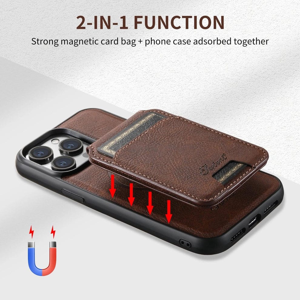 (Buy 1 Get 1 Free) Premium Leather Magsafe Wallet Case for iPhone