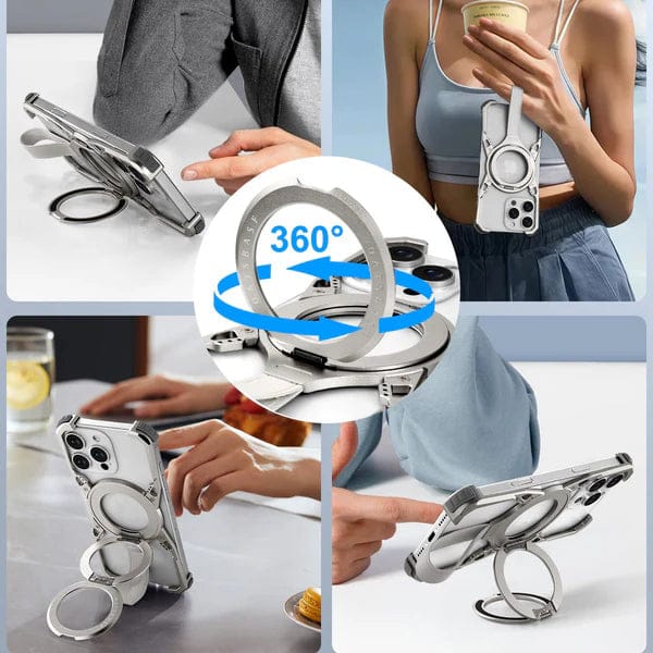 (Buy 1 Get 1 Free) Tail Metal Case With Versatile Stand For iPhone