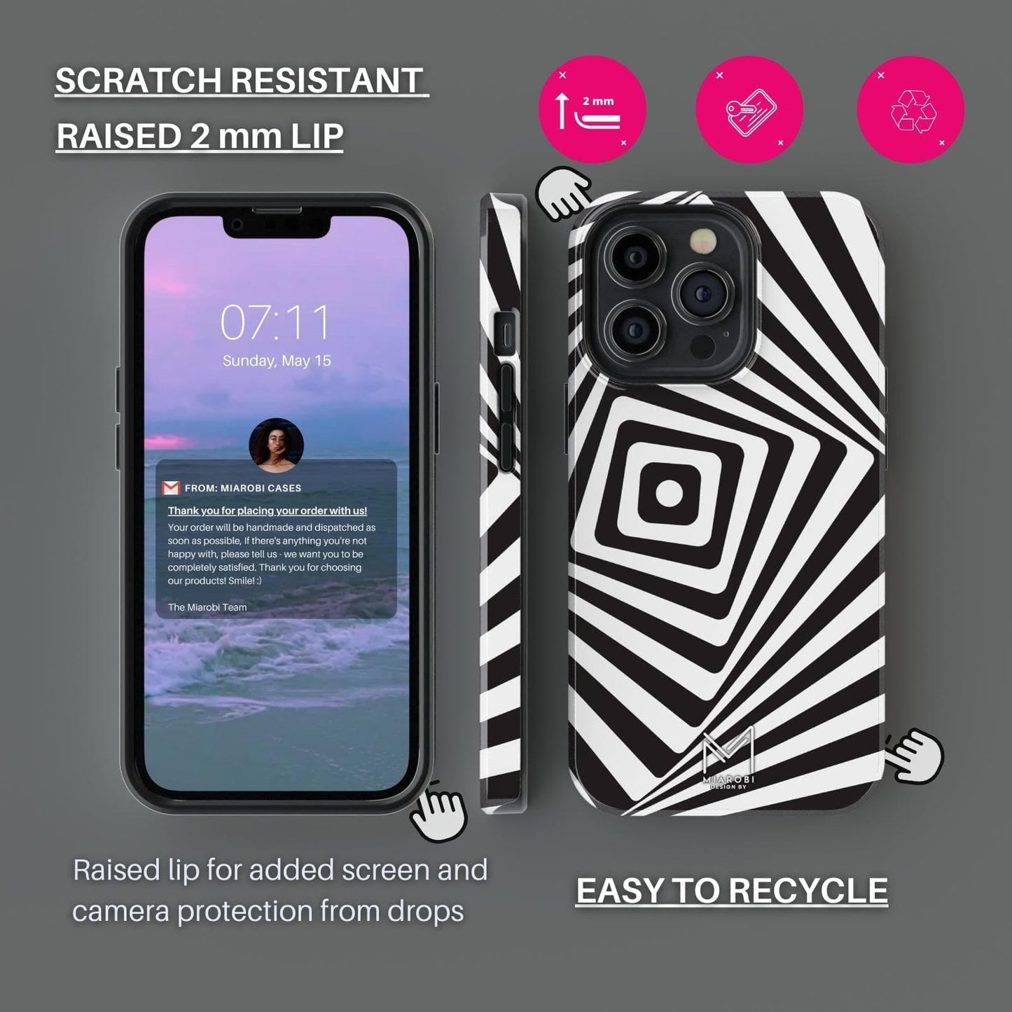 (Buy 1 Get 1 Free) Black & White Harmony Case For iPhone