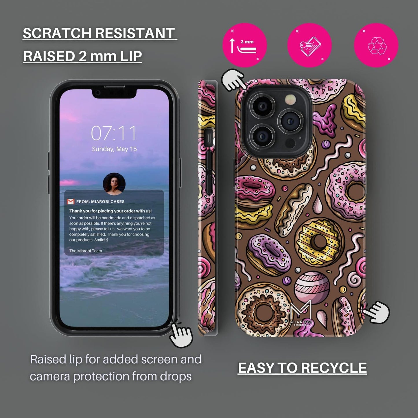 (Buy 1 Get 1 Free) Boston Cream Phone Case For iPhone