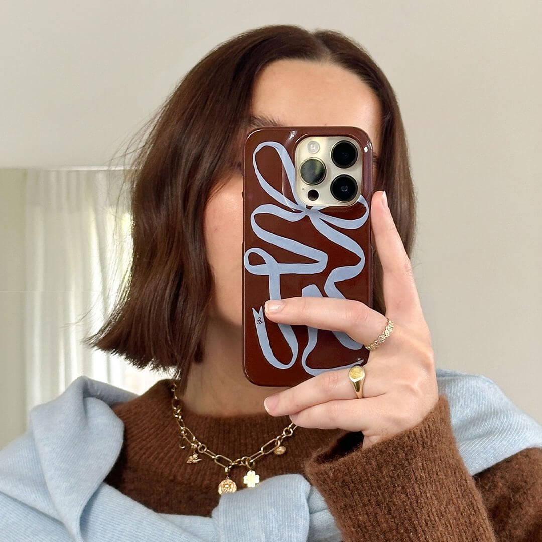 (Buy 1 Get 1 Free) Mocha Ribbon Case For iPhone