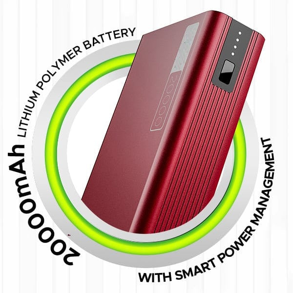 Powerbank with 20000mAh battery capacity with Smart IC protection