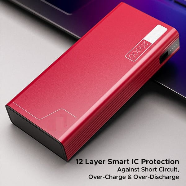 Powerbank with 20000mAh battery capacity with Smart IC protection