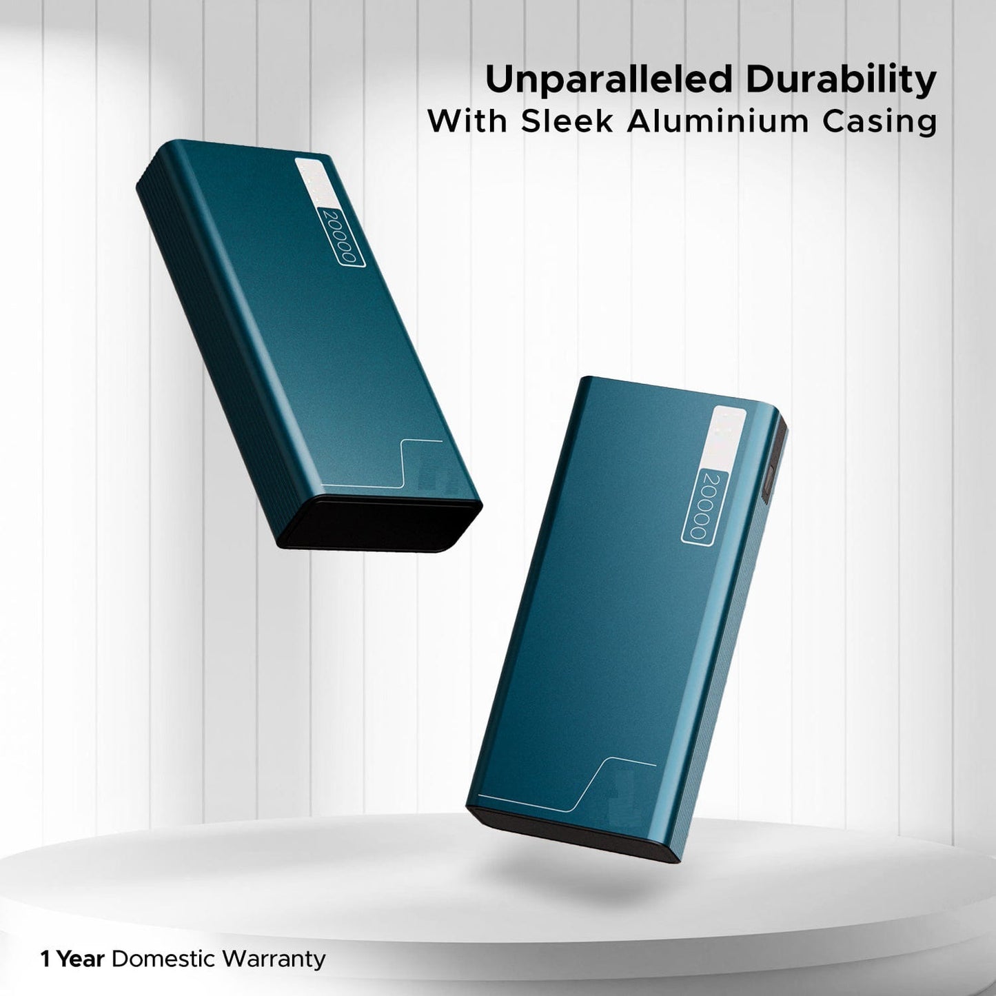 Powerbank with 20000mAh battery capacity with Smart IC protection