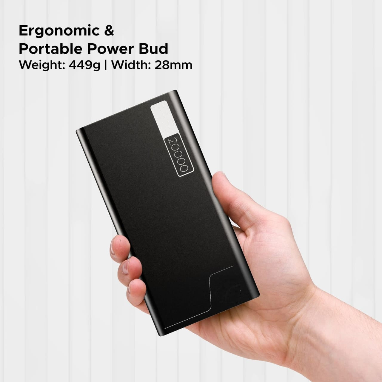 Powerbank with 20000mAh battery capacity with Smart IC protection