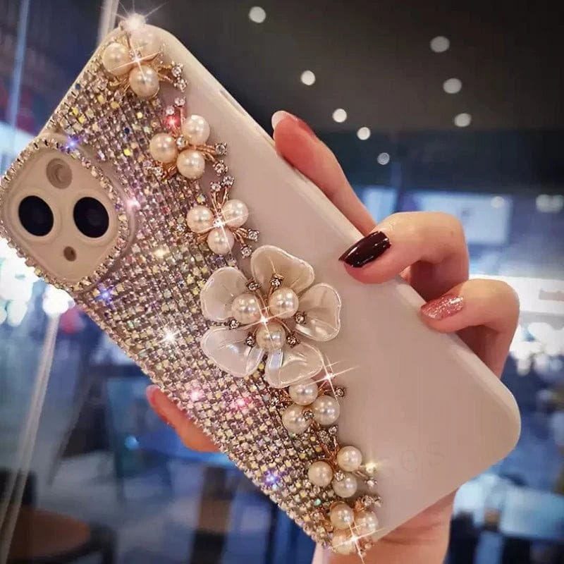 (Buy 1 Get 1 Free) Royal Pearl Floral Diamond Case