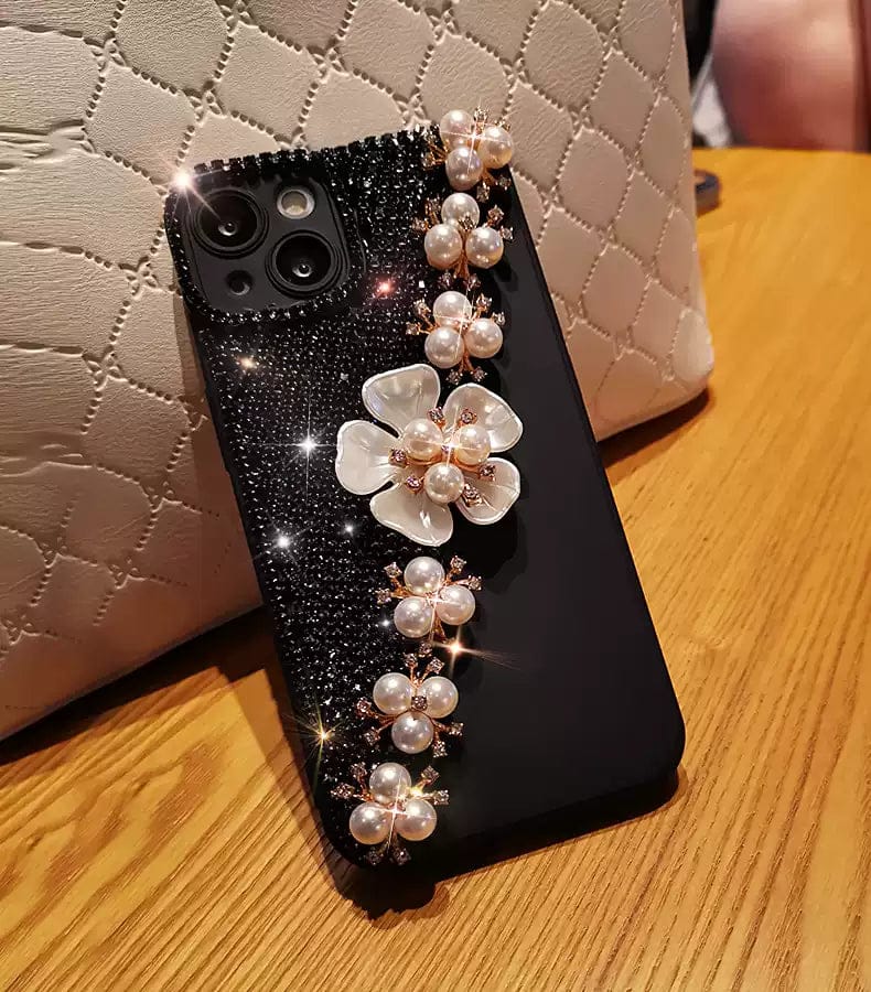 (Buy 1 Get 1 Free) Royal Pearl Floral Diamond Case