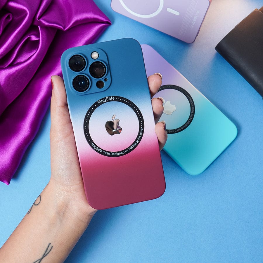 (Buy 1 Get 1 Free) Gradient Matte MagSafe With Logo Case- iPhone