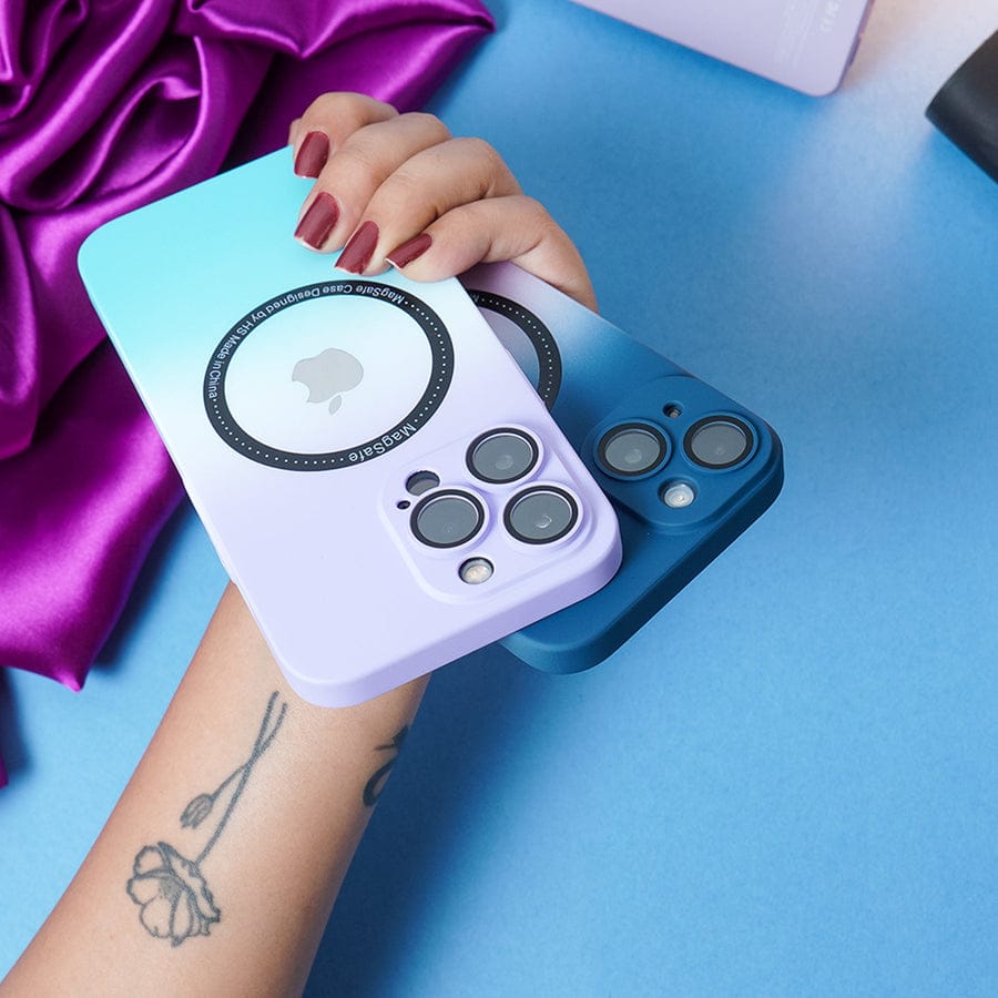 (Buy 1 Get 1 Free) Gradient Matte MagSafe With Logo Case- iPhone