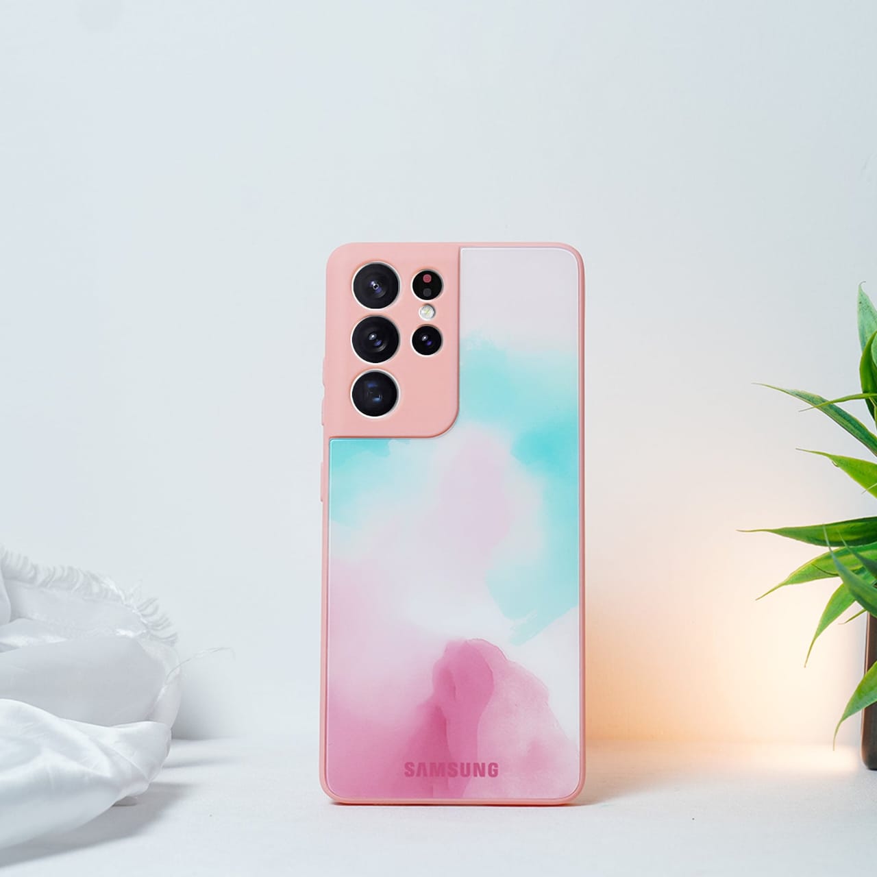 (Buy 1 Get 1 Free) Colorful Wave Glass Phone Case - Samsung