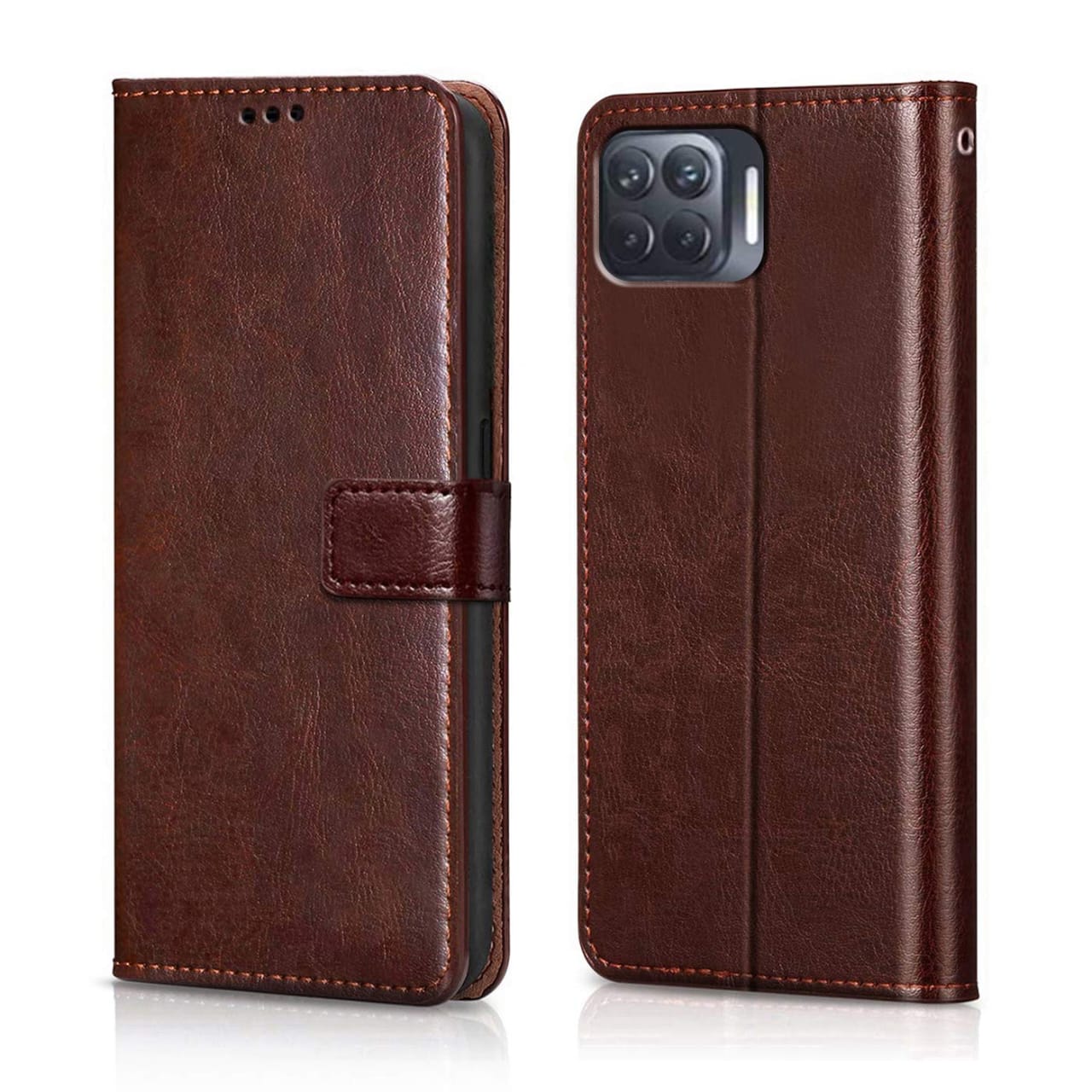 (Buy 1 Get 1 Free) Oppo F17 Cover Leather Flip