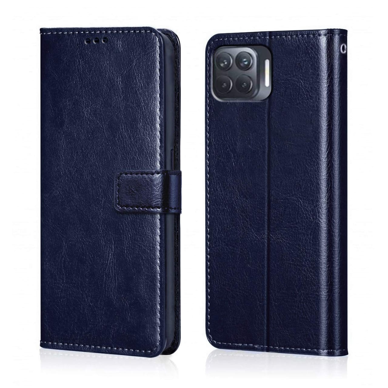 (Buy 1 Get 1 Free) Oppo F17 Cover Leather Flip