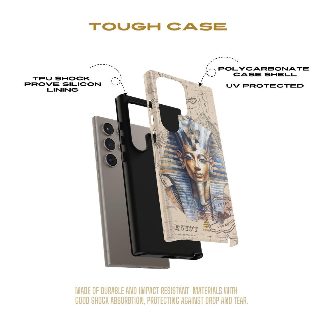 (Buy 1 Get 1 Free) Egyption Pharaoh Phone Case Pyramids Phone cover Samsung