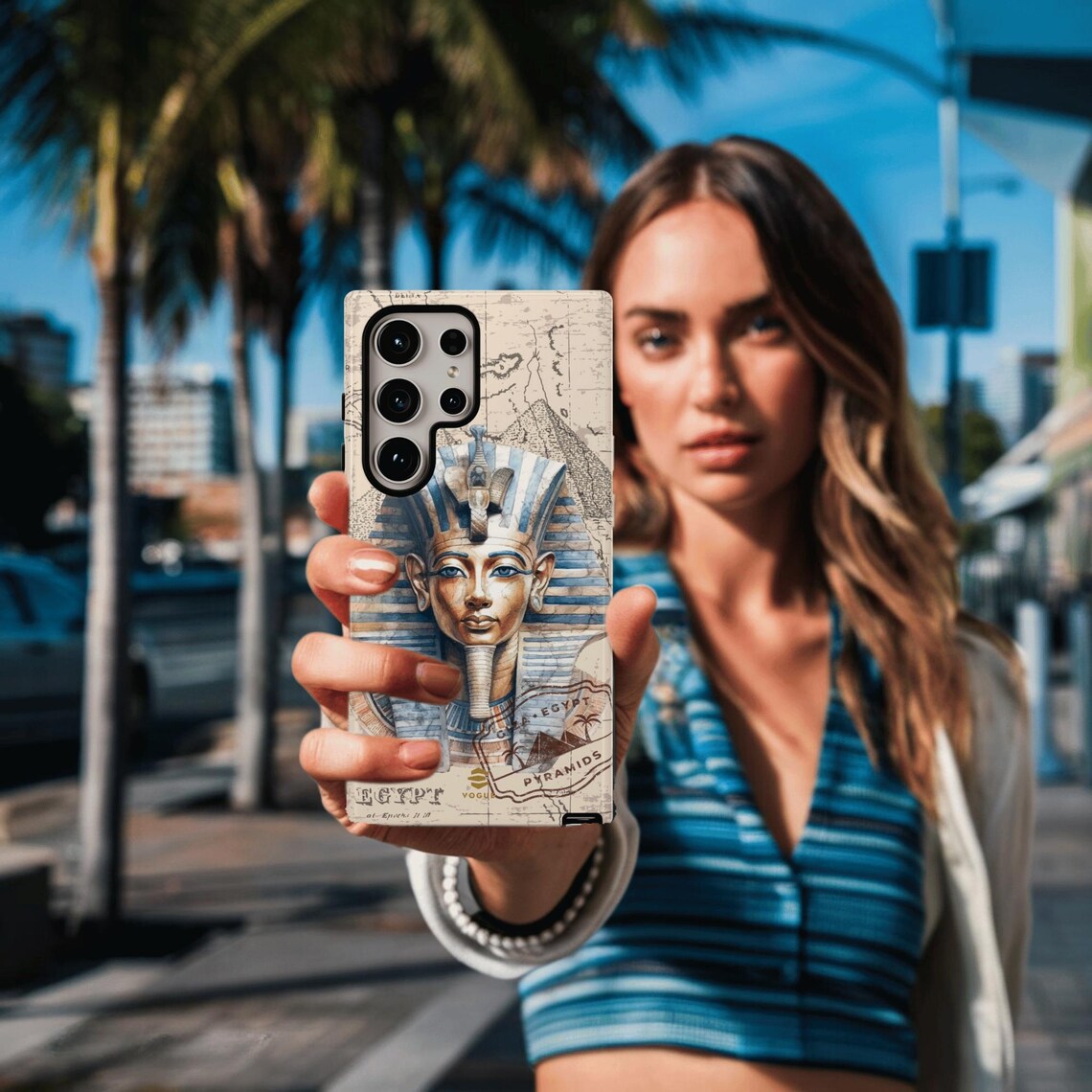 (Buy 1 Get 1 Free) Egyption Pharaoh Phone Case Pyramids Phone cover Samsung