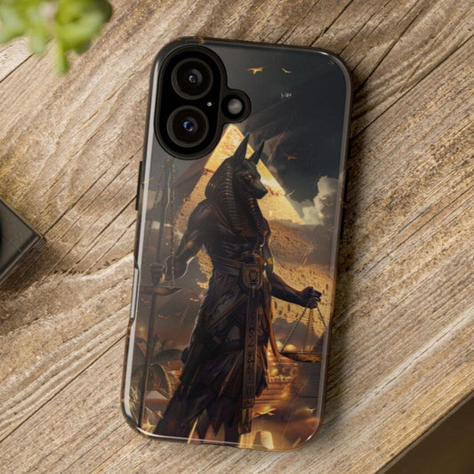 (Buy 1 Get 1 Free) Egyptian God Anubis Guardian Phone Case | Desert Pyramid Design for iPhone