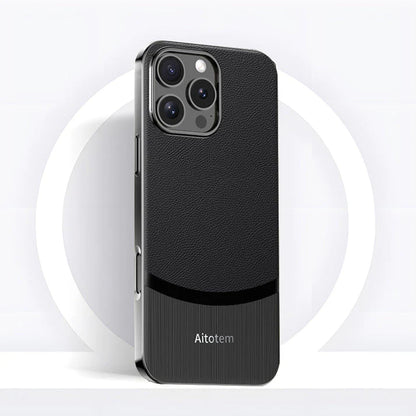 (Buy 1 Get 1 Free) iPhone 16 High-End Fine Grain Leather Case