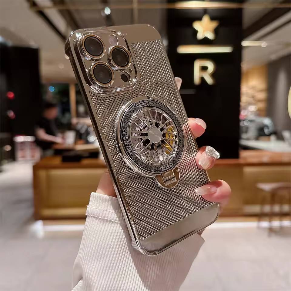 (Buy 1 Get 1 Free) iPhone 13 Series Brilliant Spin Rotating Wheel Stand Case