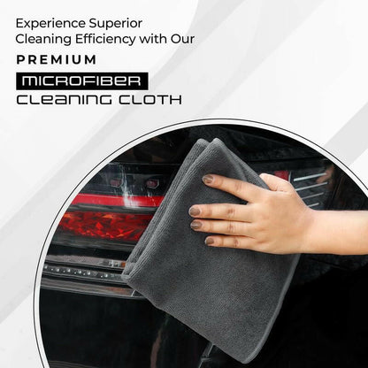 SOFTSPIN Microfiber Cloth - 4 pcs - 40x40 cms - 350 GSM Grey! Thick Lint & Streak-Free Multipurpose Cloths - Automotive Microfibre Towels for Car Bike Cleaning Polishing Washing & Detailing