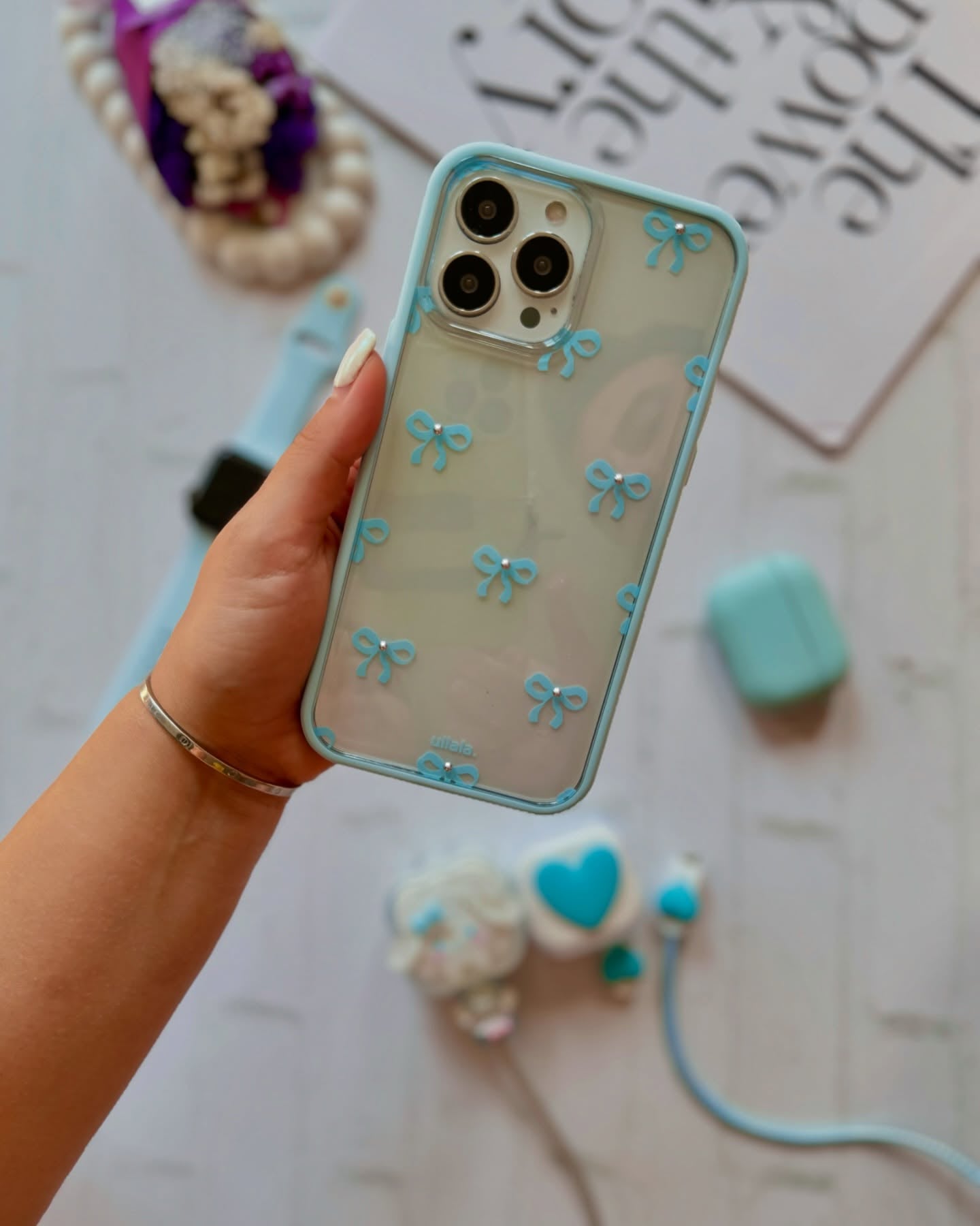 Matching iPhone Case, Airpods Case, Apple Watch Band and Charger Cable Case