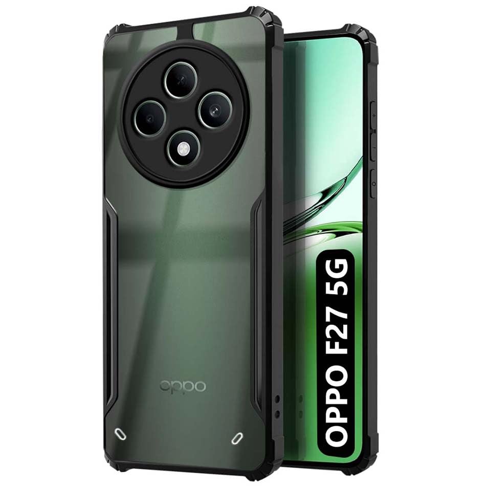 (Buy 1 Get 1 Free) Crystal Clear Back Case Cover for Oppo F27 5G | Protective Design | 360 Degree Protection | Transparent