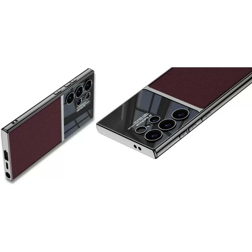 (Buy 1 Get 1 Free) S24 Ultra Shockproof Electroplated Soft Leather