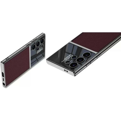 (Buy 1 Get 1 Free) S24 Ultra Shockproof Electroplated Soft Leather