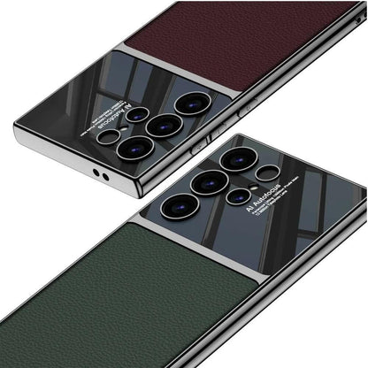 (Buy 1 Get 1 Free) S24 Ultra Shockproof Electroplated Soft Leather