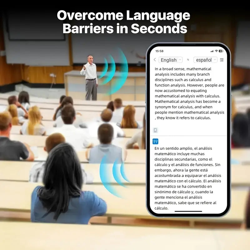 AI Smart Instant Language Translation Earbuds with LED Touch Display, Support 144 Languages