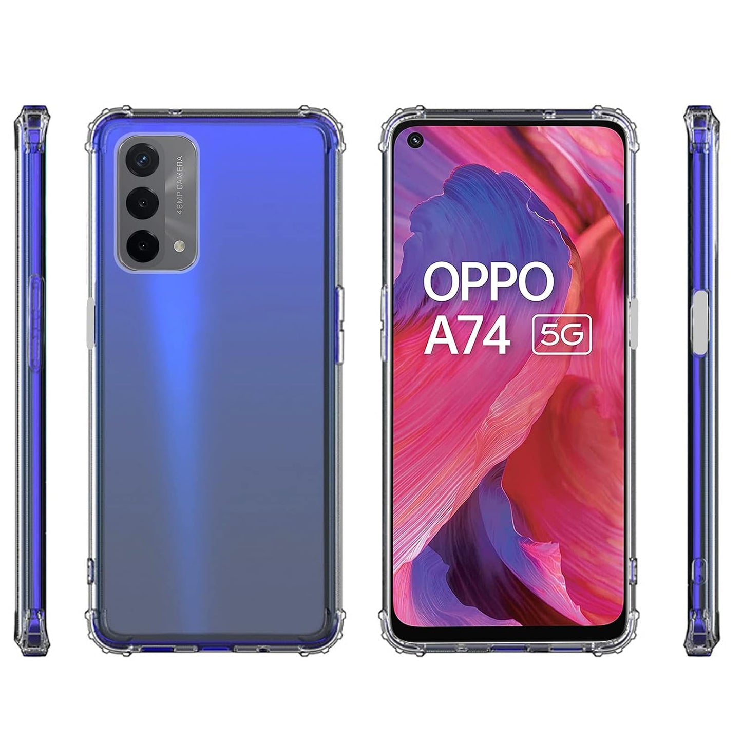 (Buy 1 Get 1 Free) Oppo-A74(5G)-TPU-Clear Case