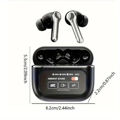 LCD Screen Wireless in-ear Sports Running Noise Cancelling // Games Wireless Ultra-long Endurance Headphones