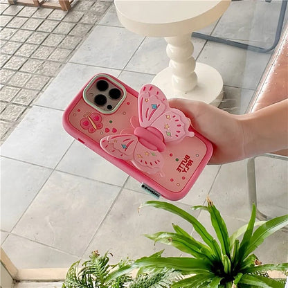 (Buy 1 Get 1 Free) Pink Butterfly iPhone Case