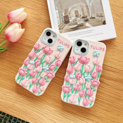 (Buy 1 Get 1 Free) Pink Soft Tulip Case