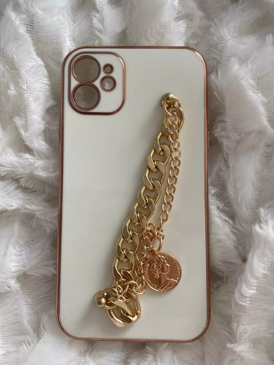 (Buy 1 Get 1 Free) Royal White Gold Chain Case
