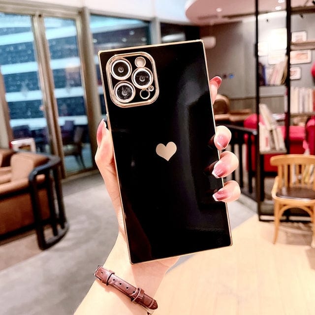 (Buy 1 Get 1 Free) Glossy Square Love Phone Case