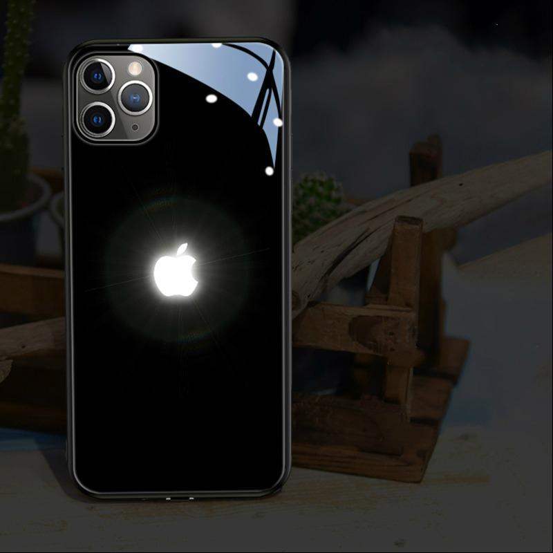 (Buy 1 Get 1 Free) LED Logo Glass Back Case - iPhone