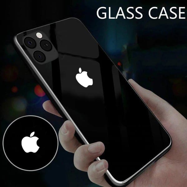 (Buy 1 Get 1 Free) LED Logo Glass Back Case - iPhone