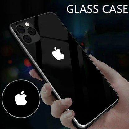 (Buy 1 Get 1 Free) LED Logo Glass Back Case - iPhone