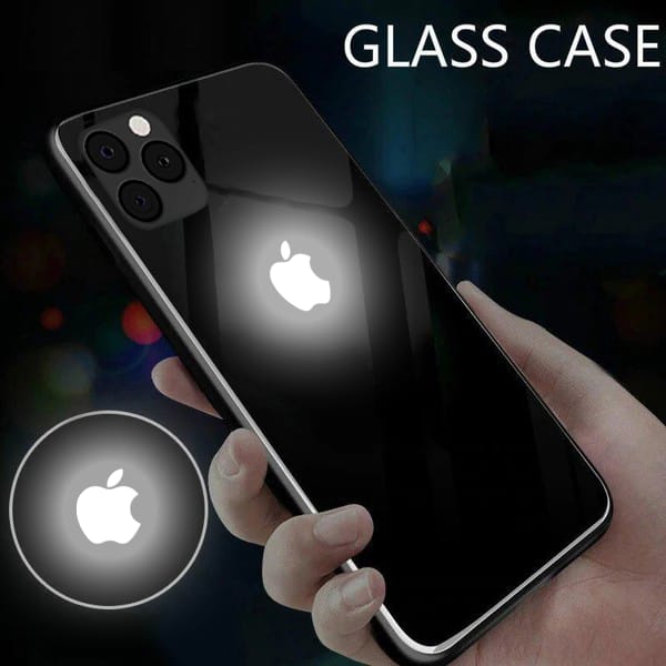 (Buy 1 Get 1 Free) LED Logo Glass Back Case - iPhone