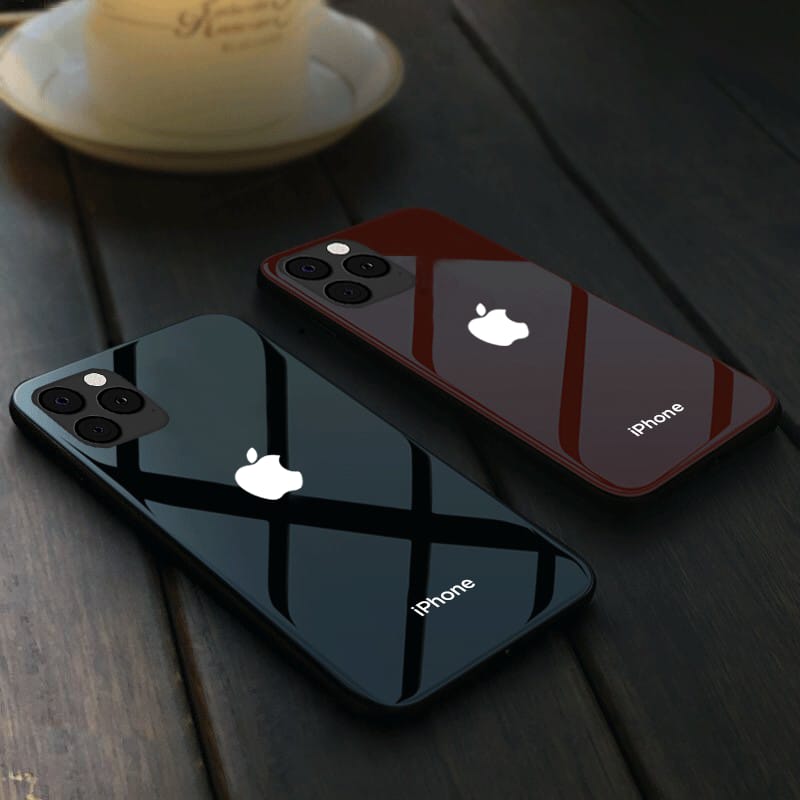 (Buy 1 Get 1 Free) LED Logo Glass Back Case - iPhone